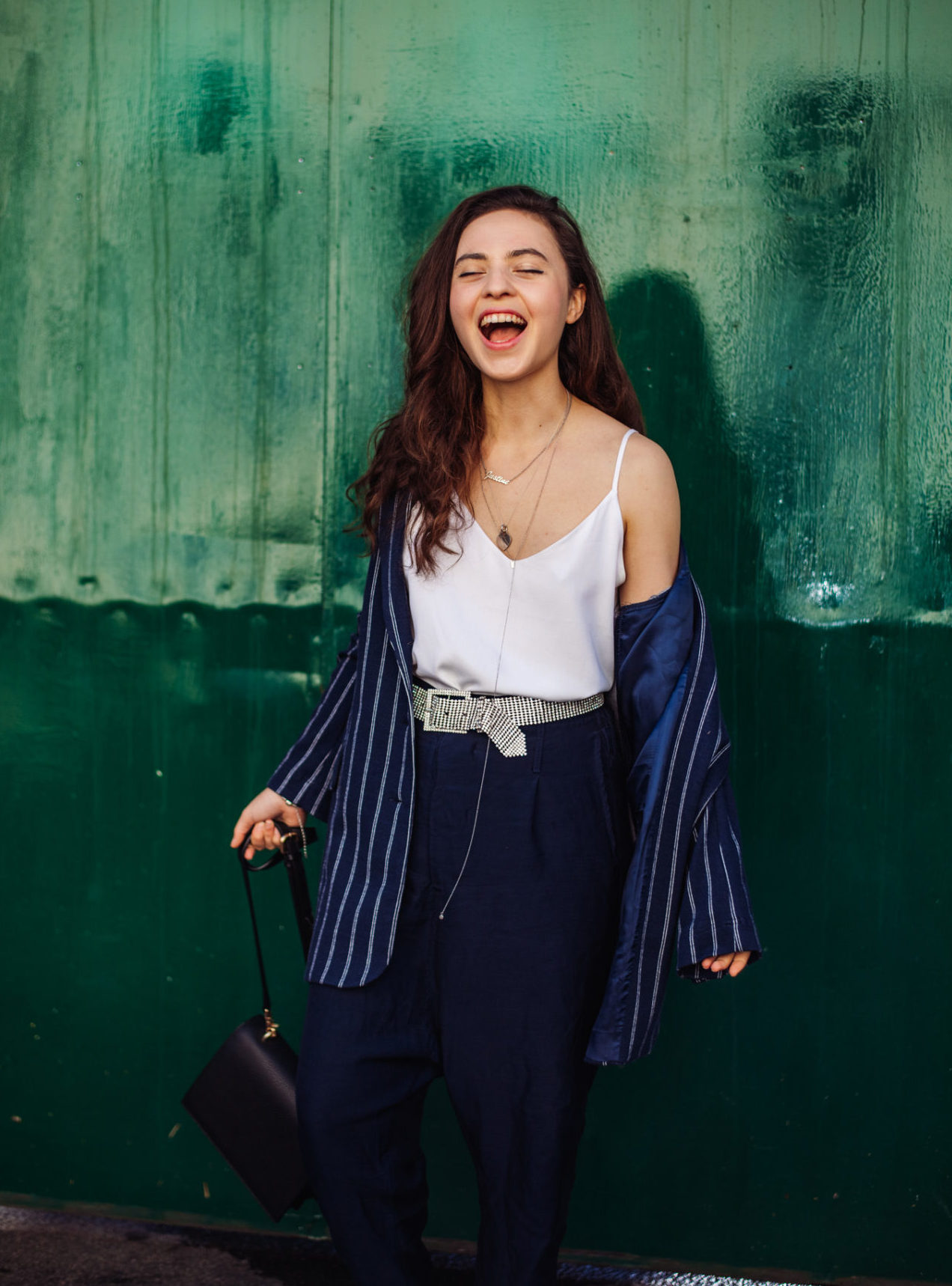 Eco-Outfit: Blingbling, Tencel-Top und Baumwoll-Blazer